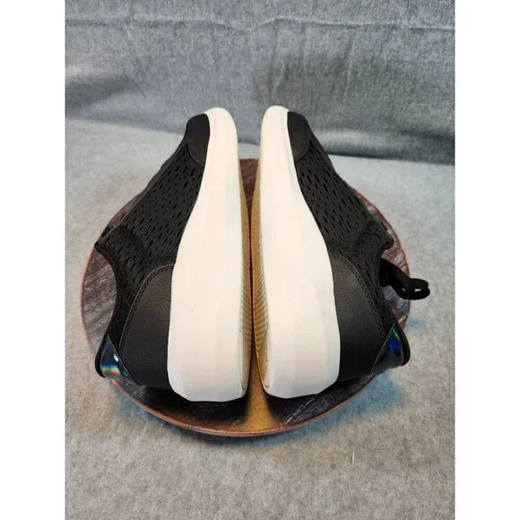 RYKA Astrid Black Mesh Athletic Sneakers With Holographic Heel Accent - Picture 10 of 11